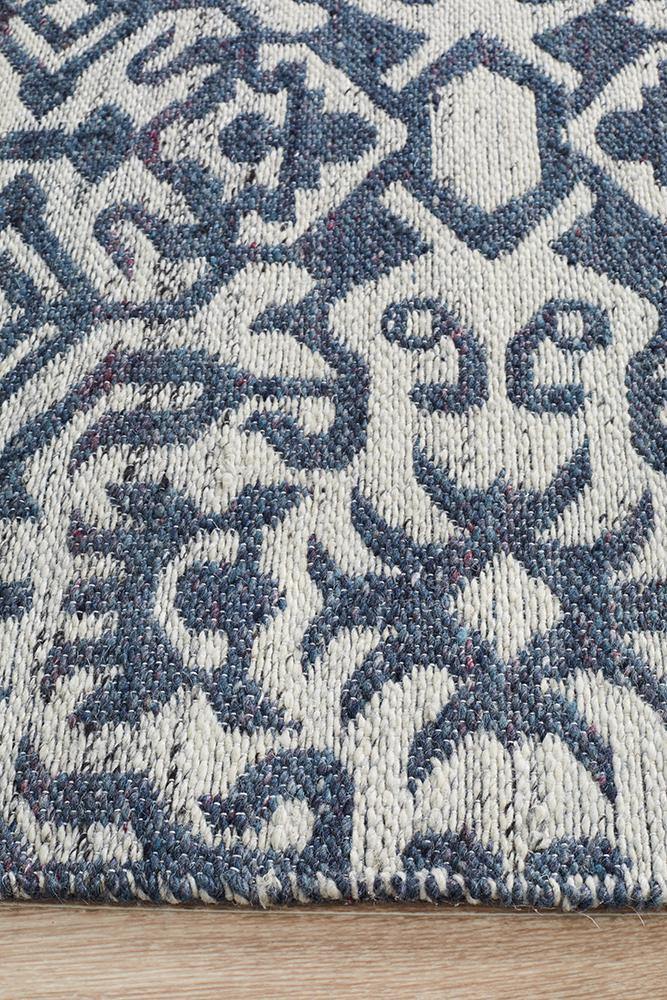 Relic Kian Silver Navy Rug - Cozy Rugs Australia