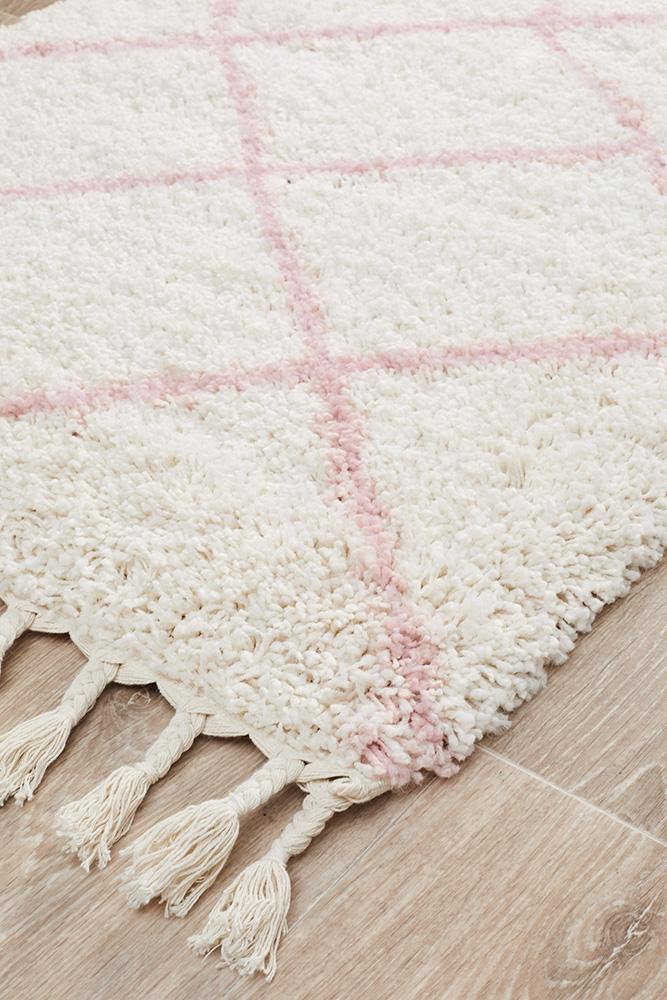 Saffron 22 Pink Runner Rug - Cozy Rugs Australia