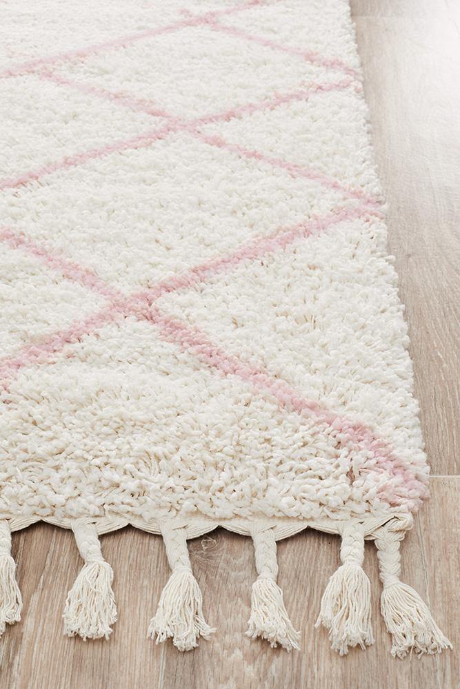 Saffron 22 Pink Runner Rug - Cozy Rugs Australia