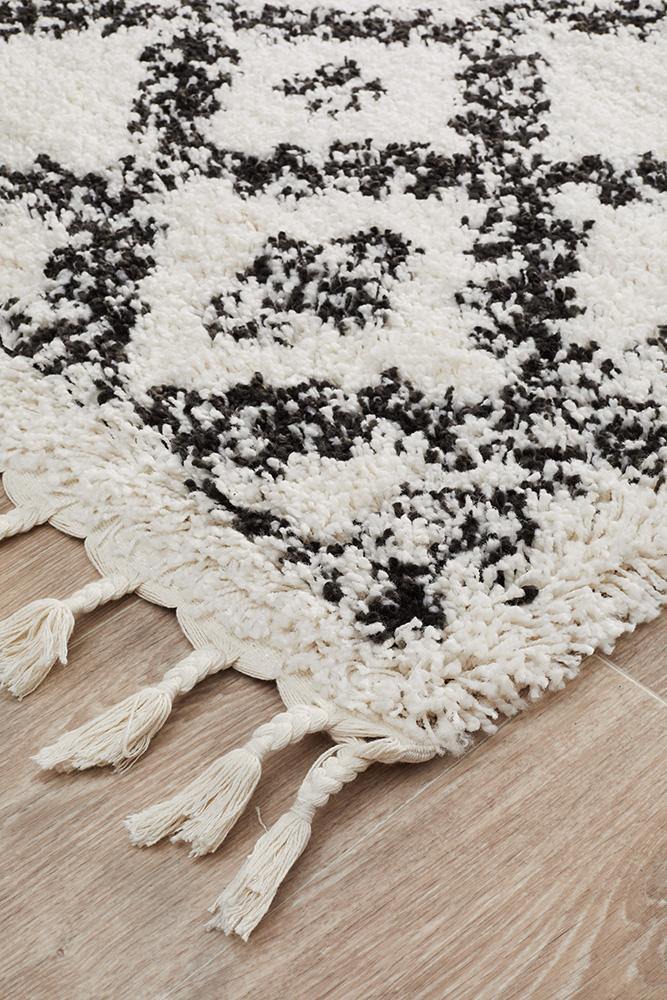 Saffron 33 White Runner Rug - Cozy Rugs Australia