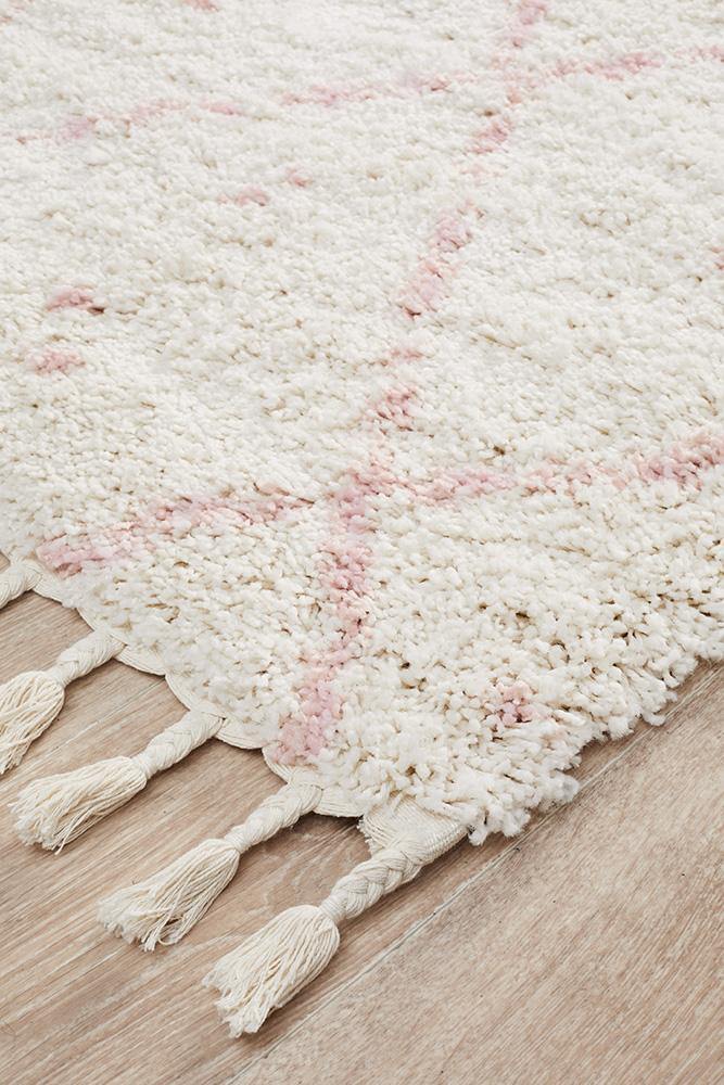Saffron 44 Pink Runner Rug - Cozy Rugs Australia