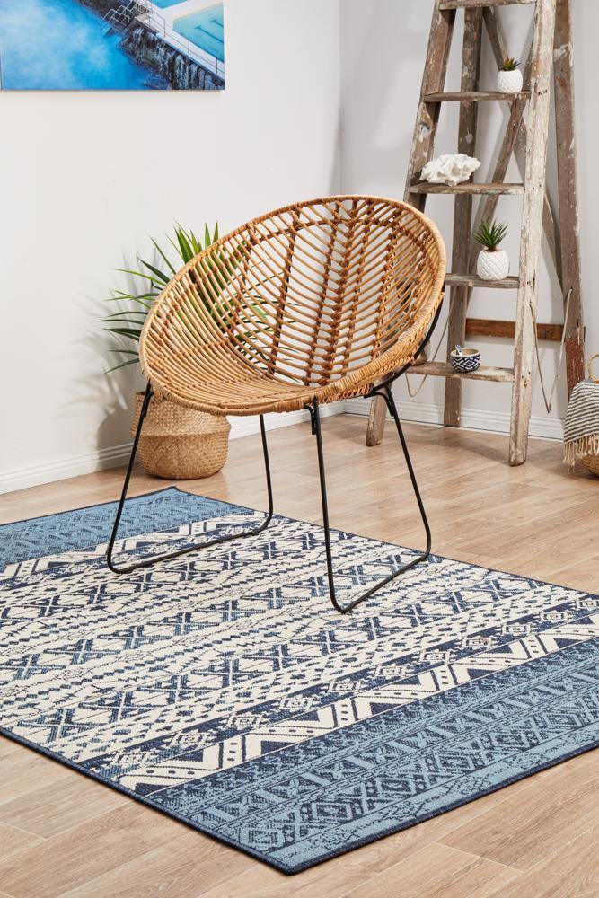 Seaside 3333 White Blue Rug - Cozy Rugs Australia