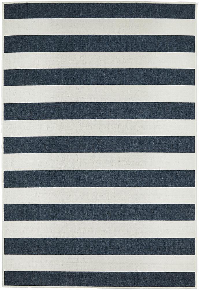 Seaside 4444 Navy White Rug - Cozy Rugs Australia