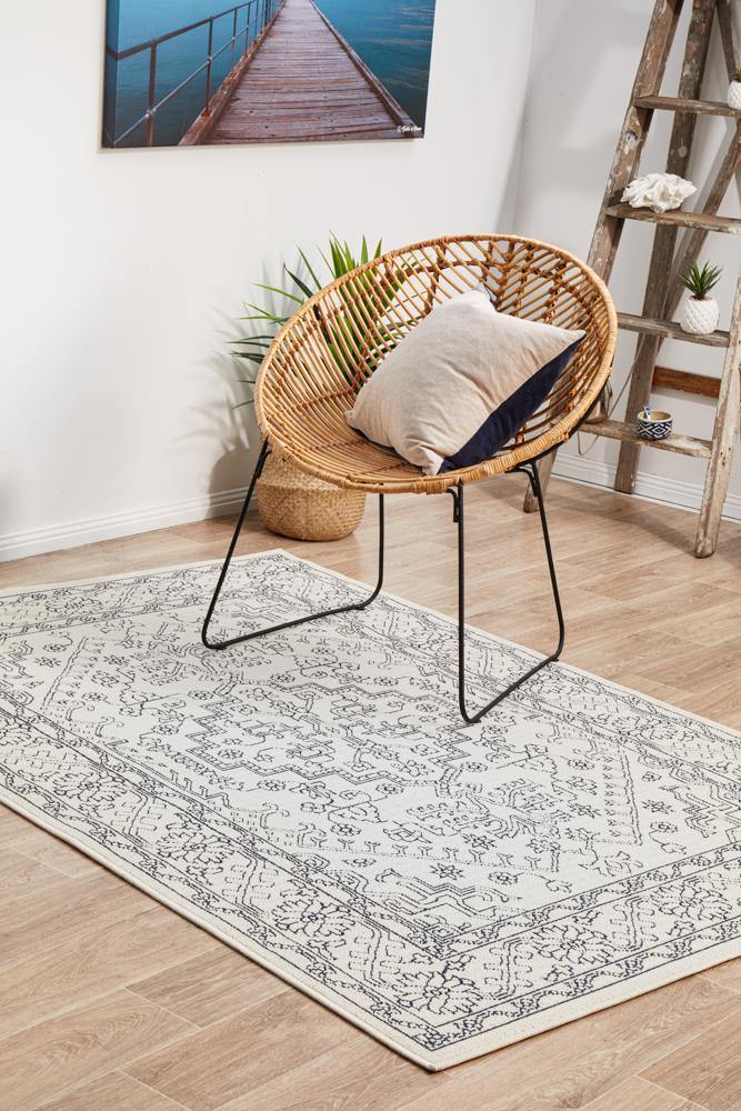 Seaside 5555 White Rug - Cozy Rugs Australia