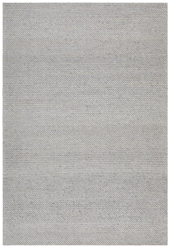 Studio Oskar Felted Wool Striped Rug Grey - Cozy Rugs Australia
