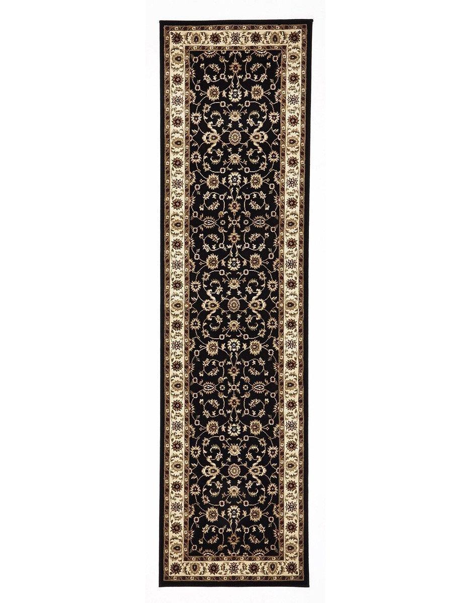 Sydney Collection Classic Rug Black with Ivory Border - Cozy Rugs Australia