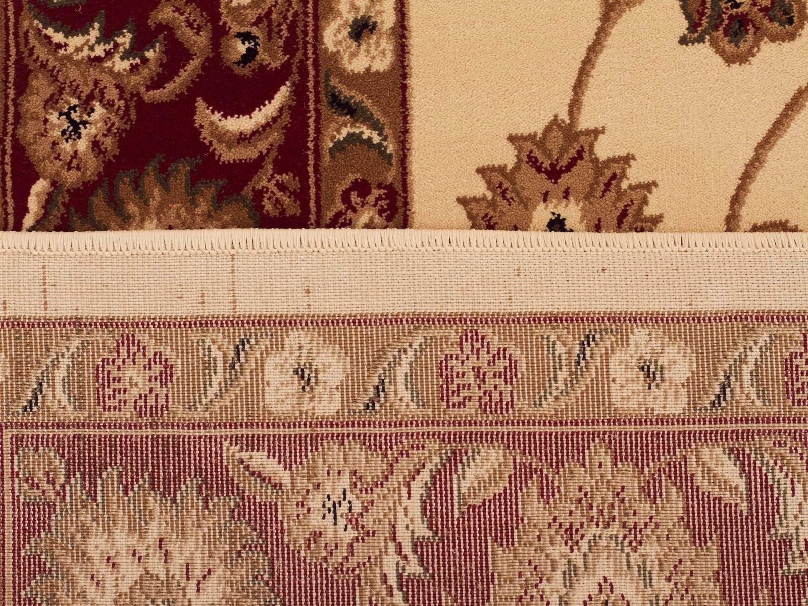 Sydney Classic Runner Ivory with Red Border Runner Rug - Cozy Rugs Australia