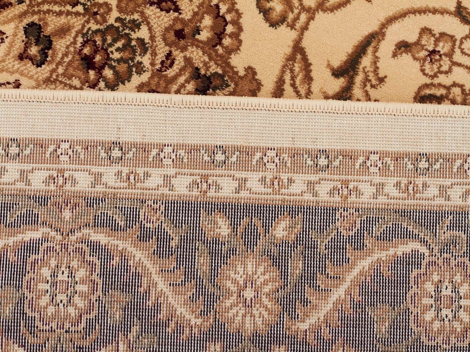 Sydney Medallion Runner Ivory with Black Border Runner Rug - Cozy Rugs Australia