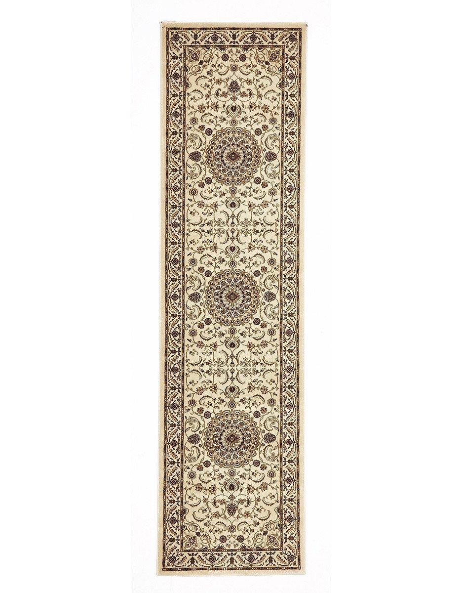 Sydney Medallion Runner Ivory with Ivory Border Runner Rug - Cozy Rugs Australia