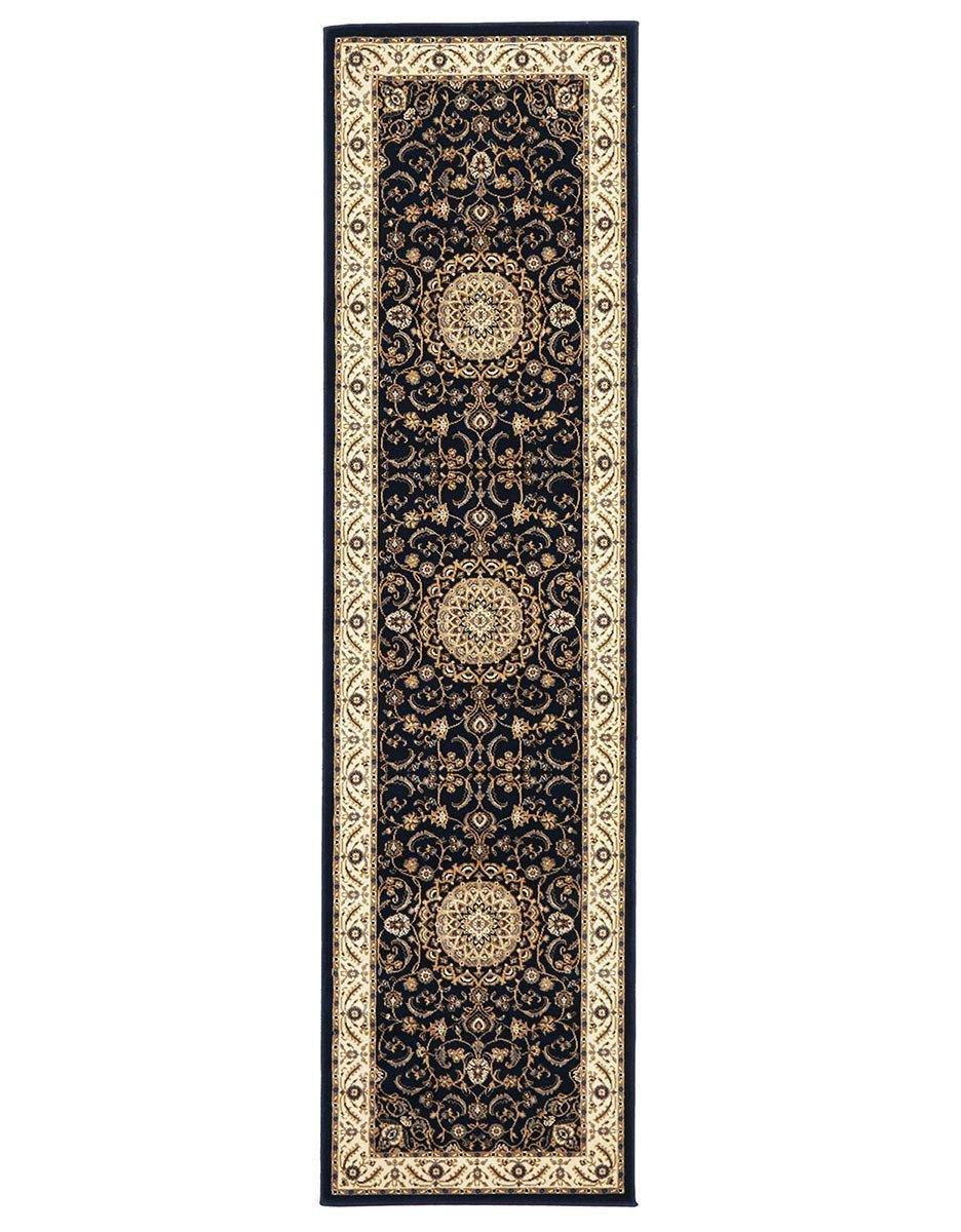 Sydney Collection Medallion Rug Blue with Ivory Border - Cozy Rugs Australia