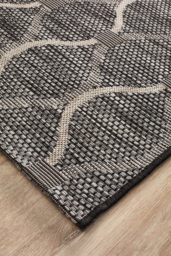 Rug Culture Terrace 5501 Black Runner Rug - Cozy Rugs Australia