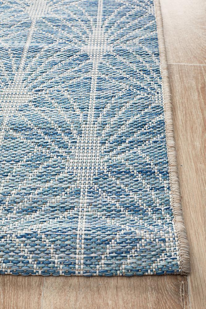 Rug Culture Terrace 5502 Blue Runner Rug - Cozy Rugs Australia