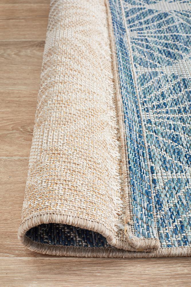 Rug Culture Terrace 5502 Blue Runner Rug - Cozy Rugs Australia
