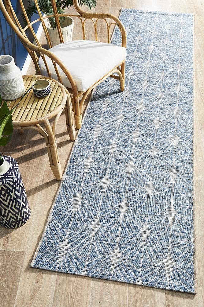 Rug Culture Terrace 5502 Blue Runner Rug - Cozy Rugs Australia