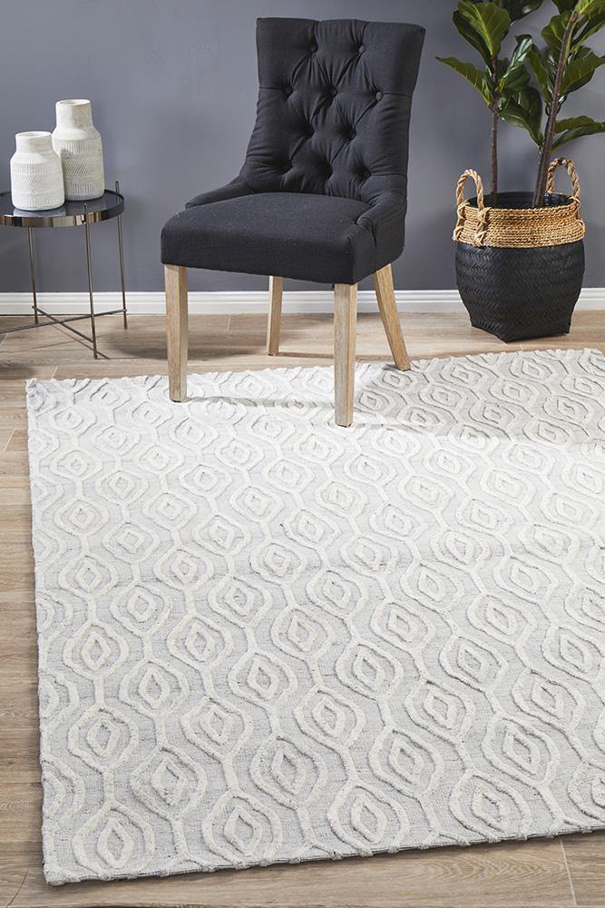 Visions Winter Wish White Modern Rug - Cozy Rugs Australia
