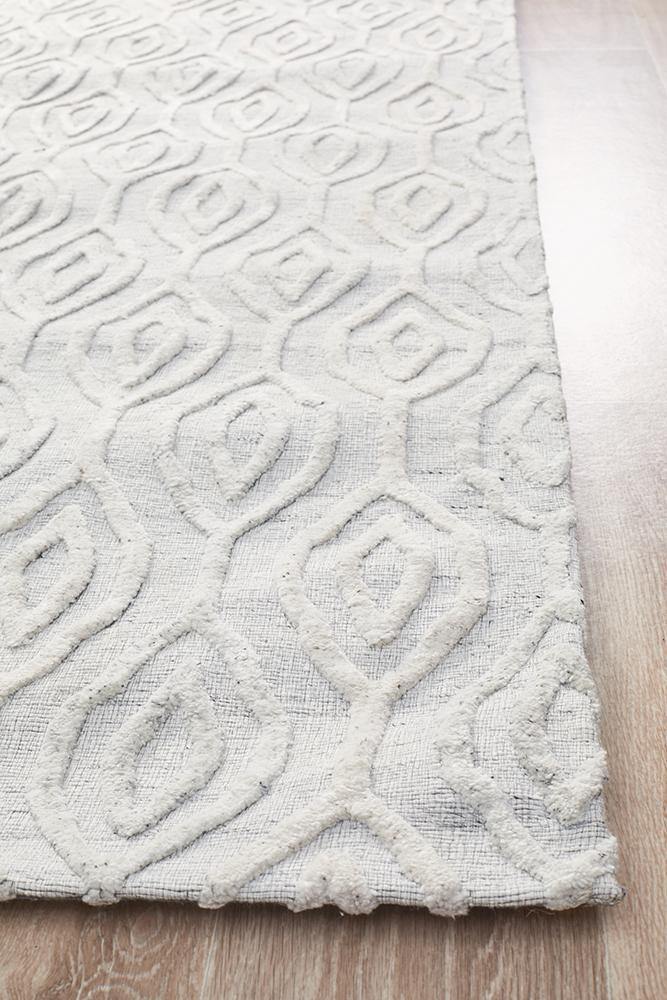 Visions Winter Wish White Modern Rug - Cozy Rugs Australia