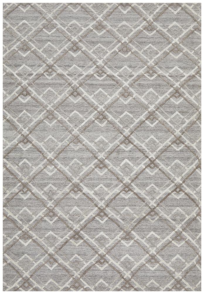 Visions Winter Silver Stream Modern Rug - Cozy Rugs Australia