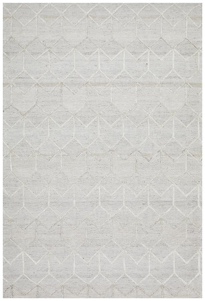 Visions Winter Grey Brush Modern Rug - Cozy Rugs Australia