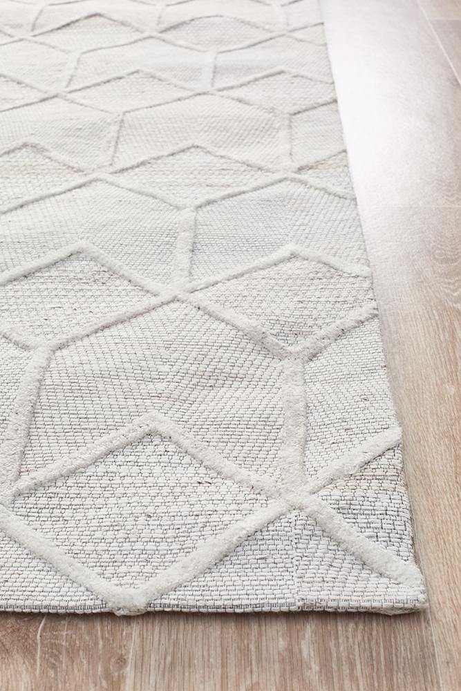 Visions Winter Grey Brush Modern Rug - Cozy Rugs Australia