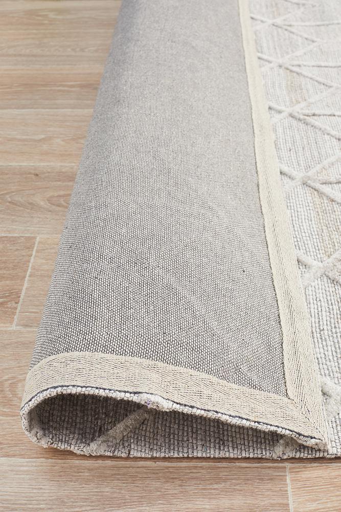 Visions Winter Grey Brush Modern Rug - Cozy Rugs Australia