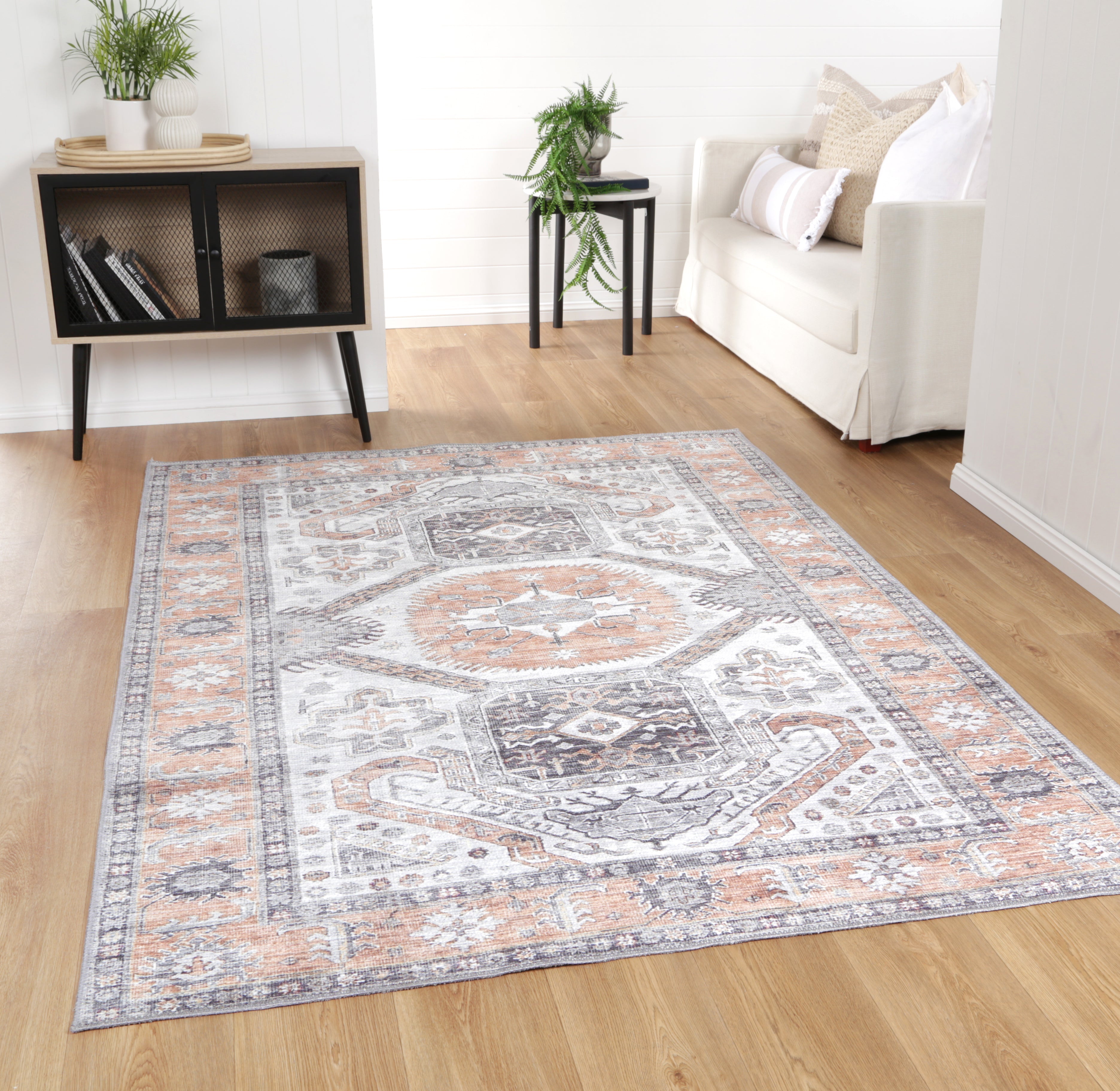 Cersi Machine Washable Rug in living room