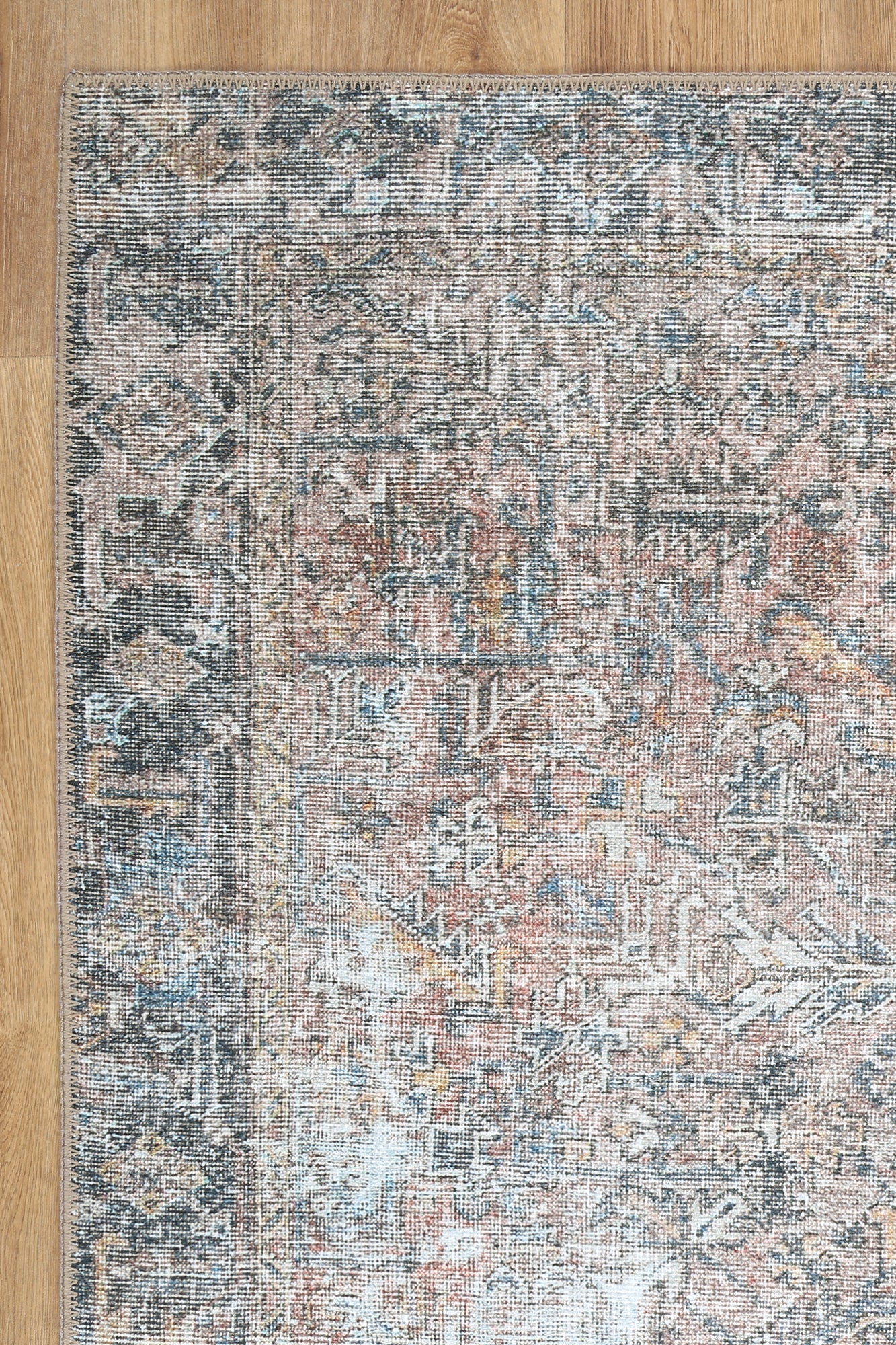 Bohemia Machine Washable Rug side view