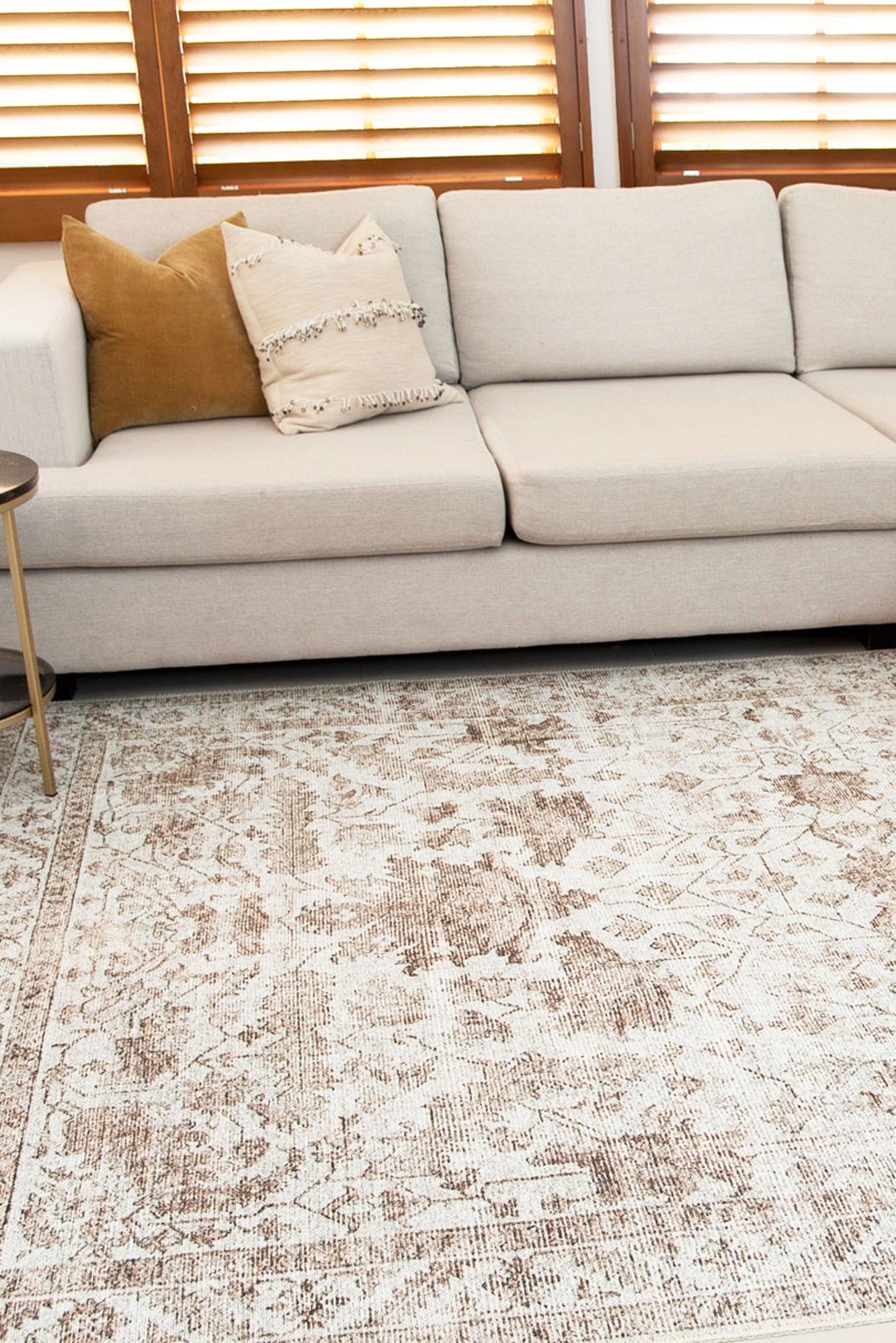 Duchess Beige Area Rug in living room