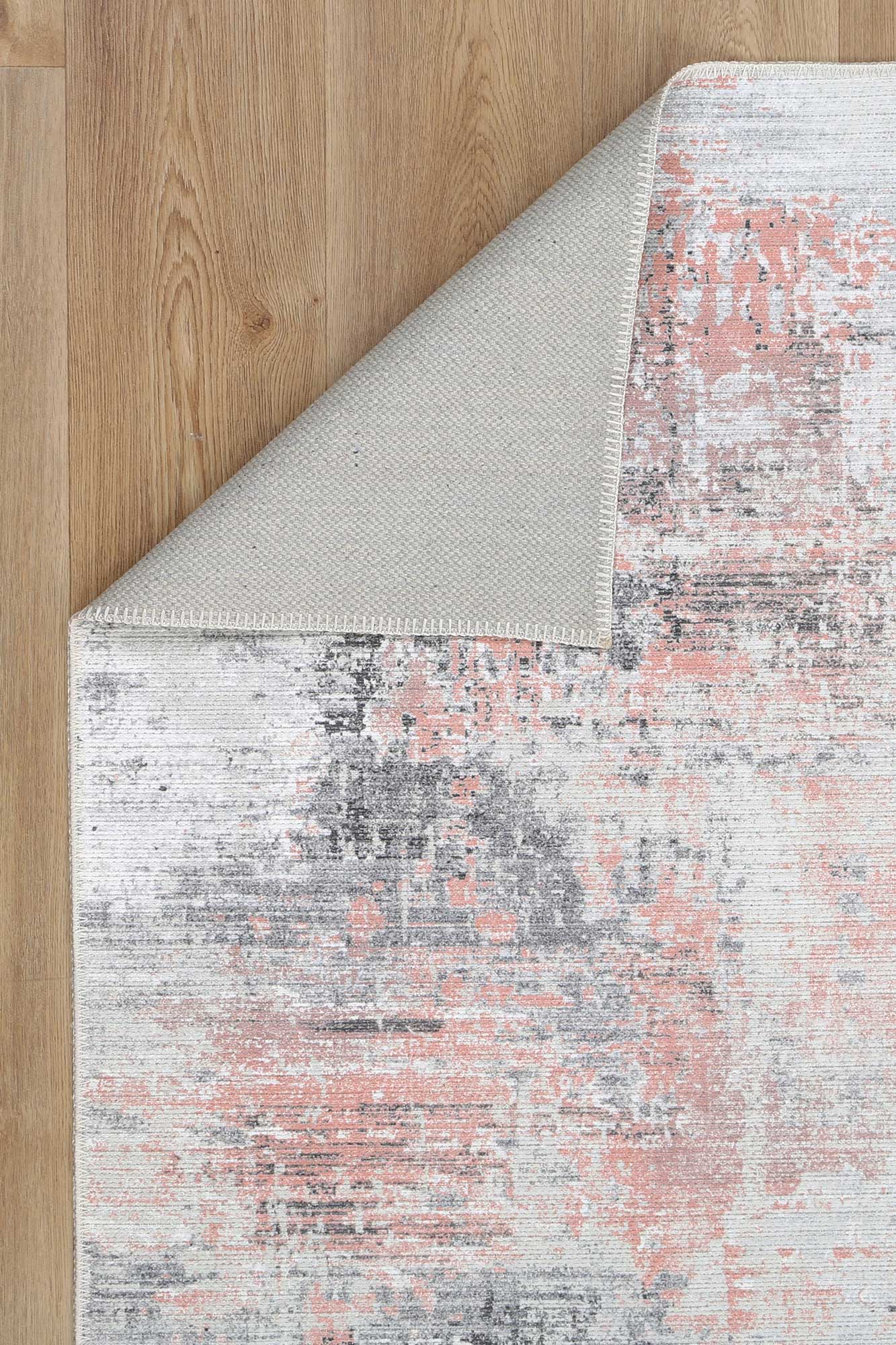 Abstract Celine Blush Rug folded