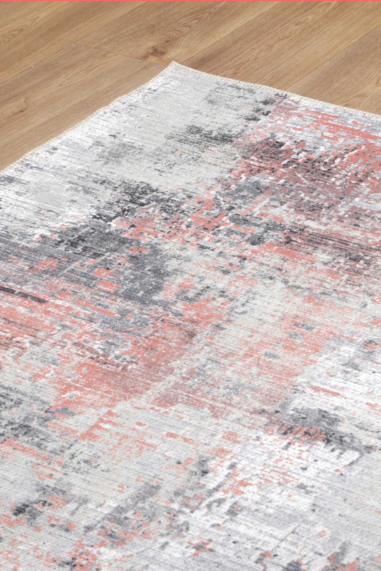 Abstract Celine Blush Rug on side