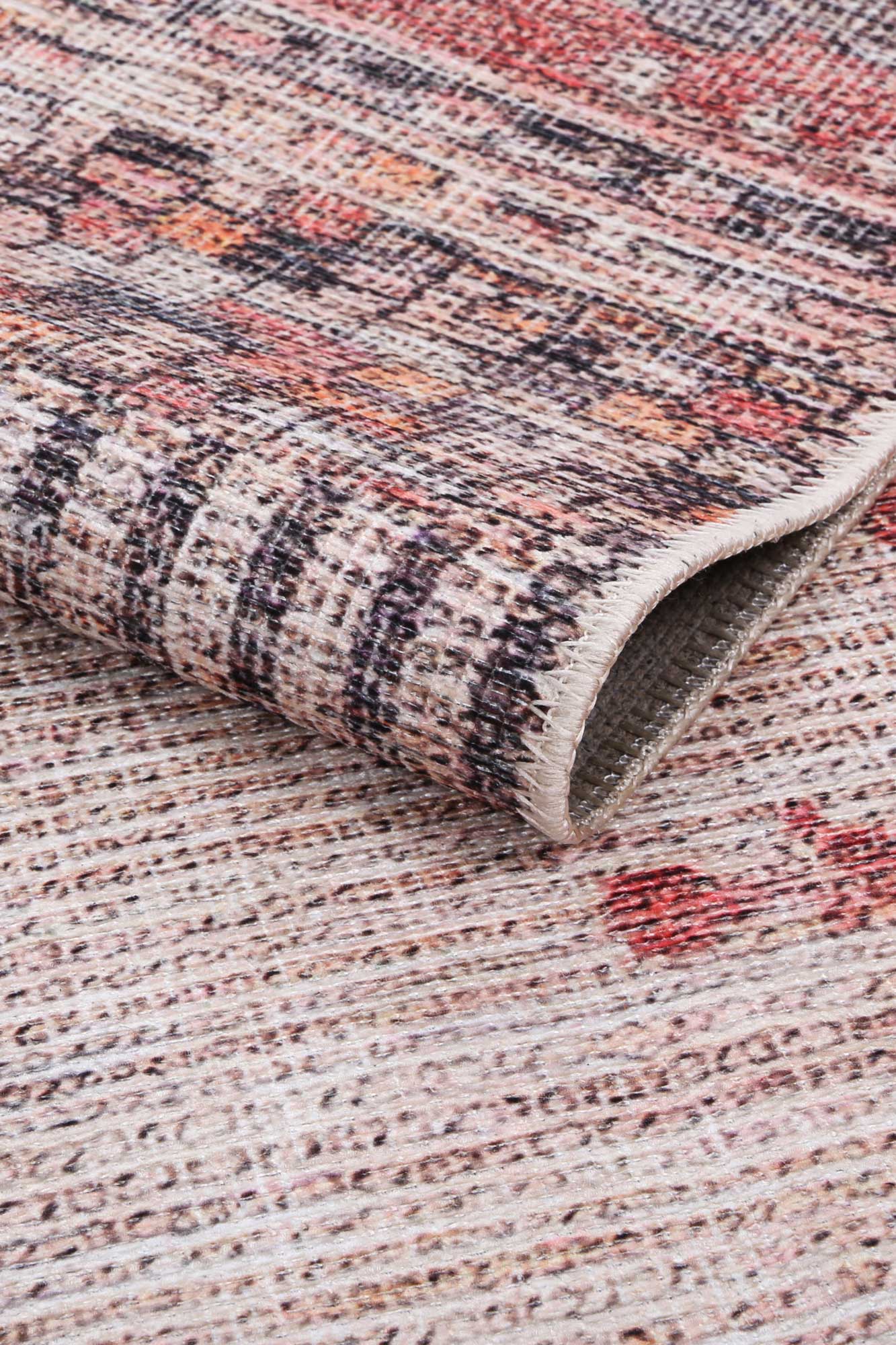 Amira Moroccan Dusk Rug on fold