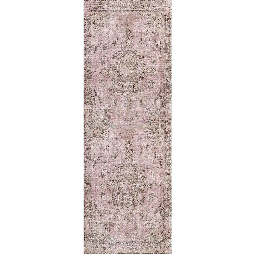 Germain Medallion Design in Pink : Runner Rug