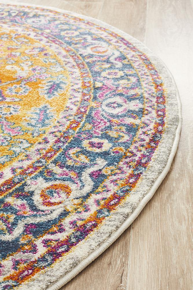 Babylon 207 Multi  Round Rug - Cozy Rugs Australia