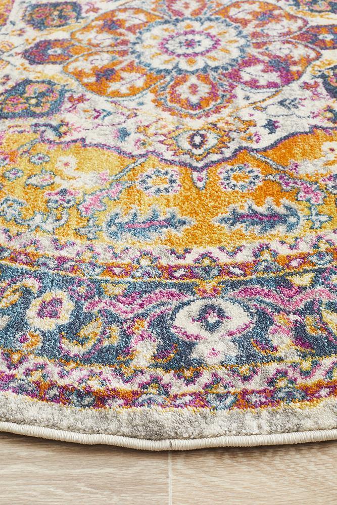Babylon 207 Multi  Round Rug - Cozy Rugs Australia