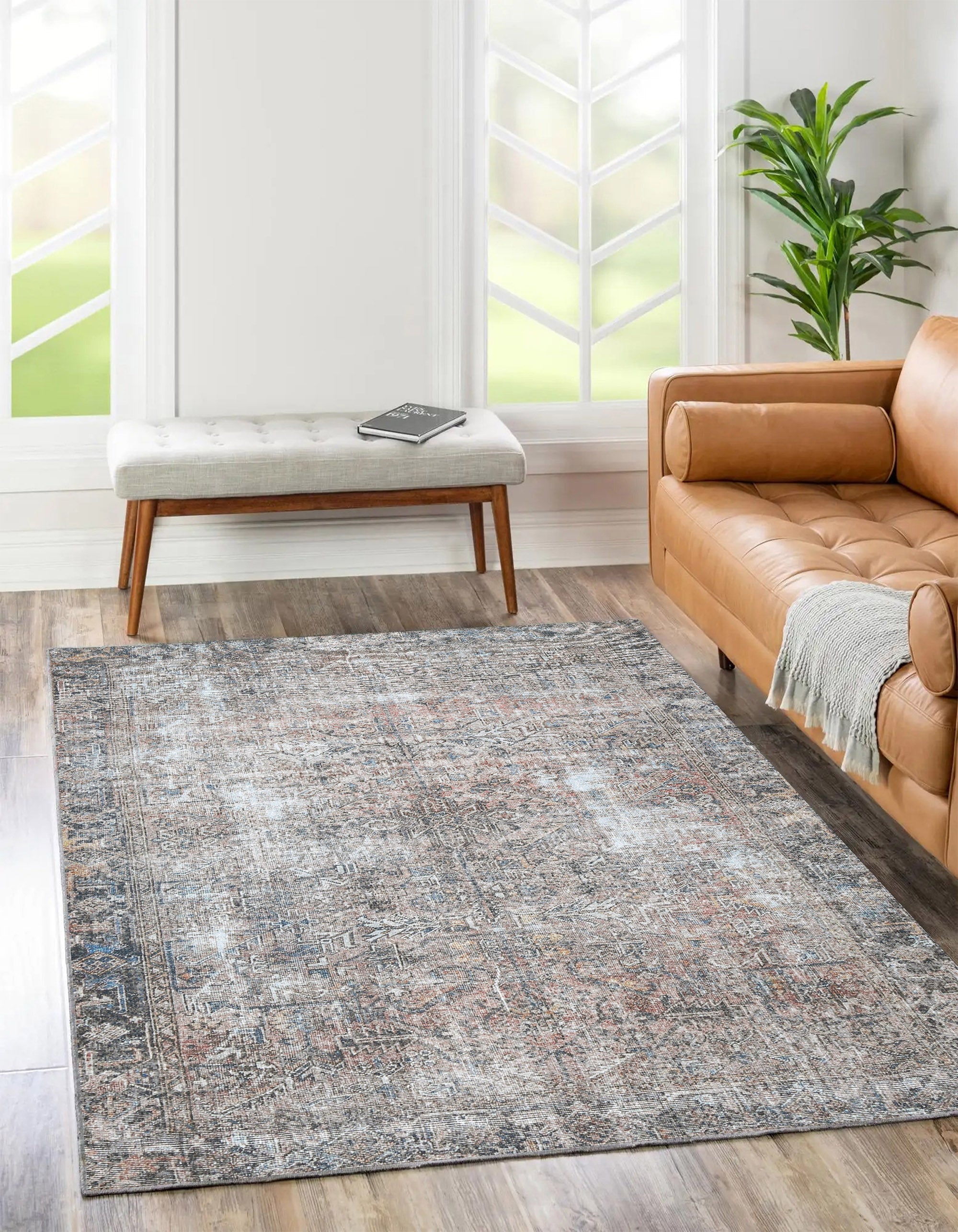 Bohemia Machine Washable Rug in living room