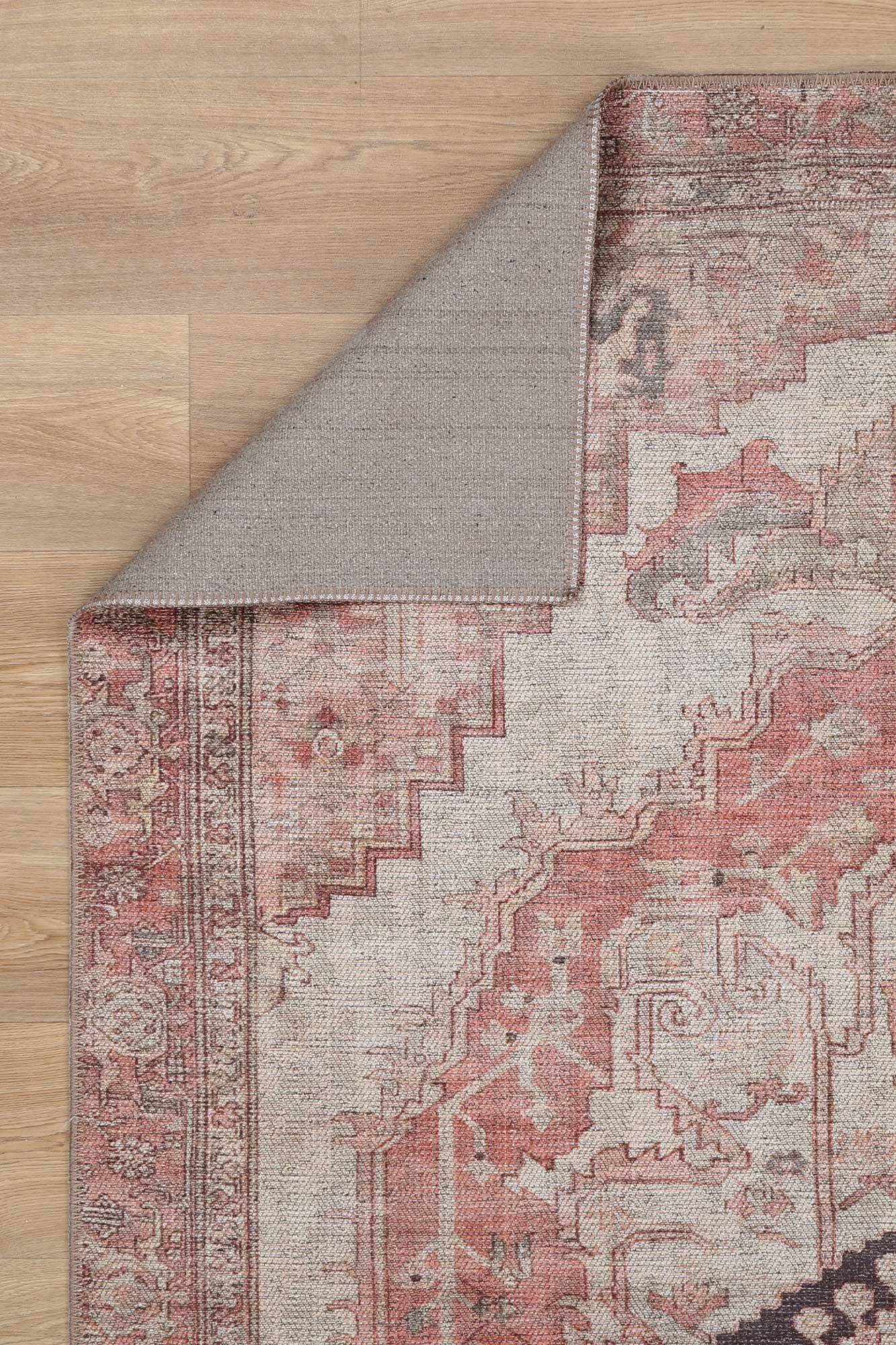 Carmine Vintage Rust Rug folded