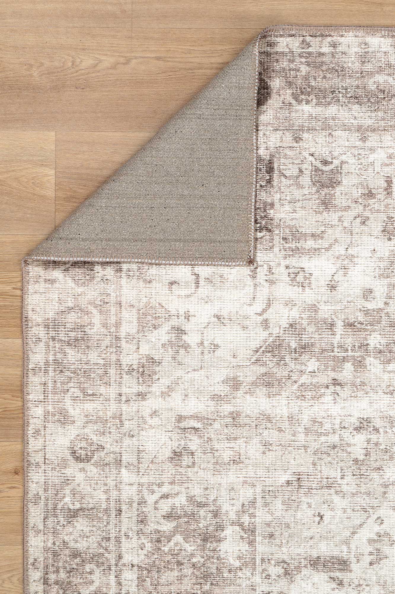 Chateau Beige Rug on side fold