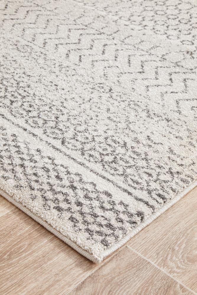 Chrome Harper Silver Runner Rug - Cozy Rugs Australia