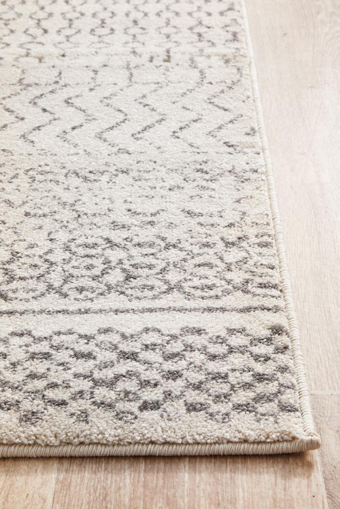 Chrome Harper Silver Runner Rug - Cozy Rugs Australia