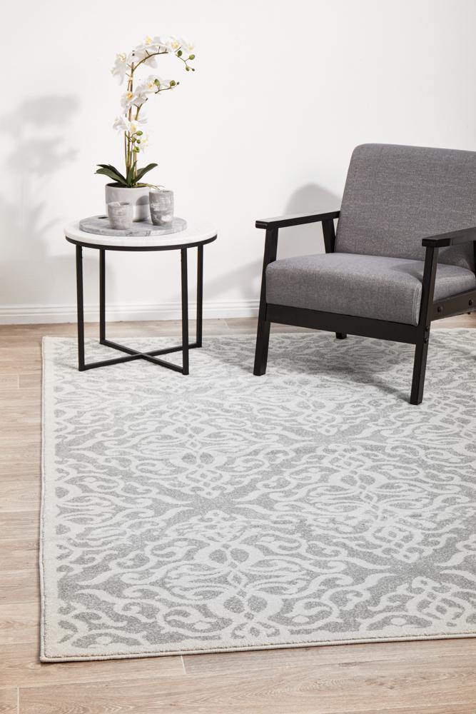 Chrome Lydia Silver Rug - Cozy Rugs Australia