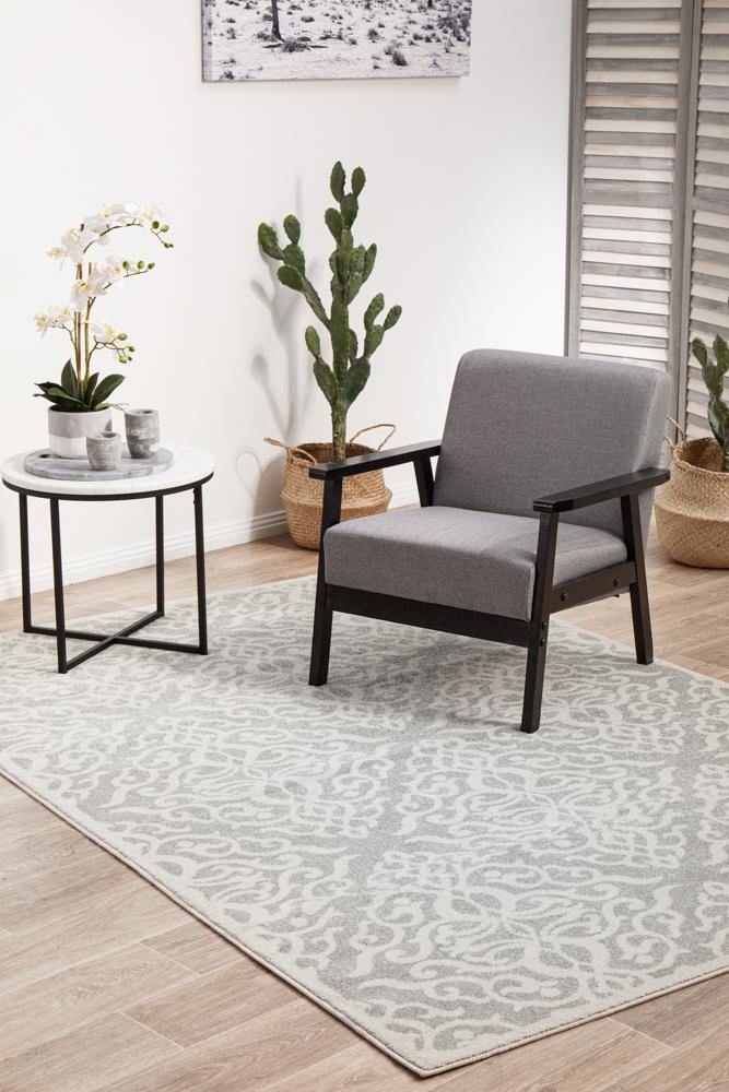 Chrome Lydia Silver Rug - Cozy Rugs Australia