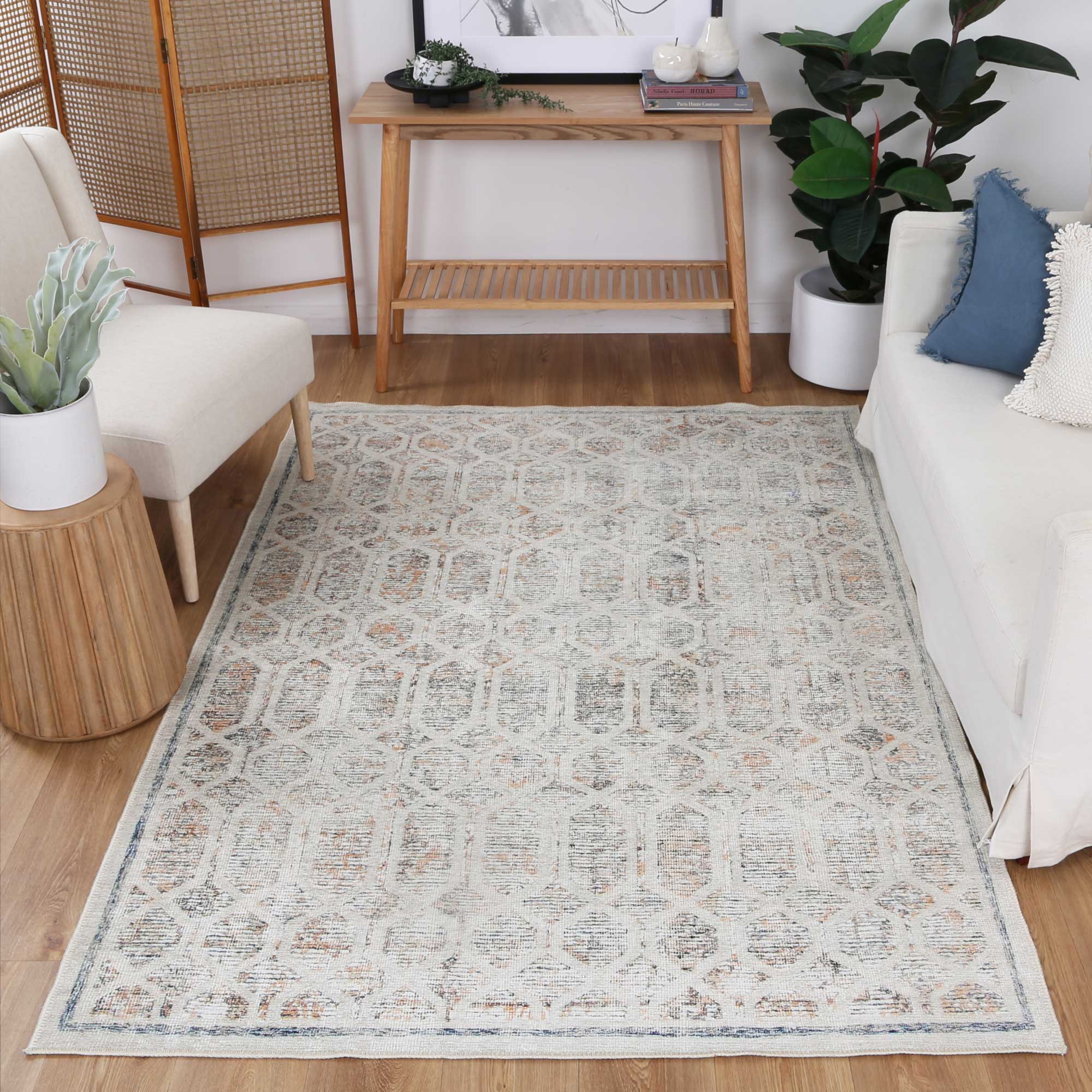 Chantilly Lace Multi Rug in living room