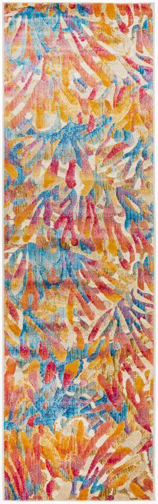 Dreamscape Memories Modern Tropical Runner Rug - Cozy Rugs Australia