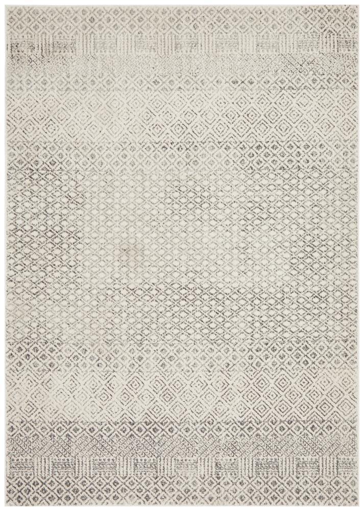 Evoke Diamond Grey Transitional Rug - Cozy Rugs Australia