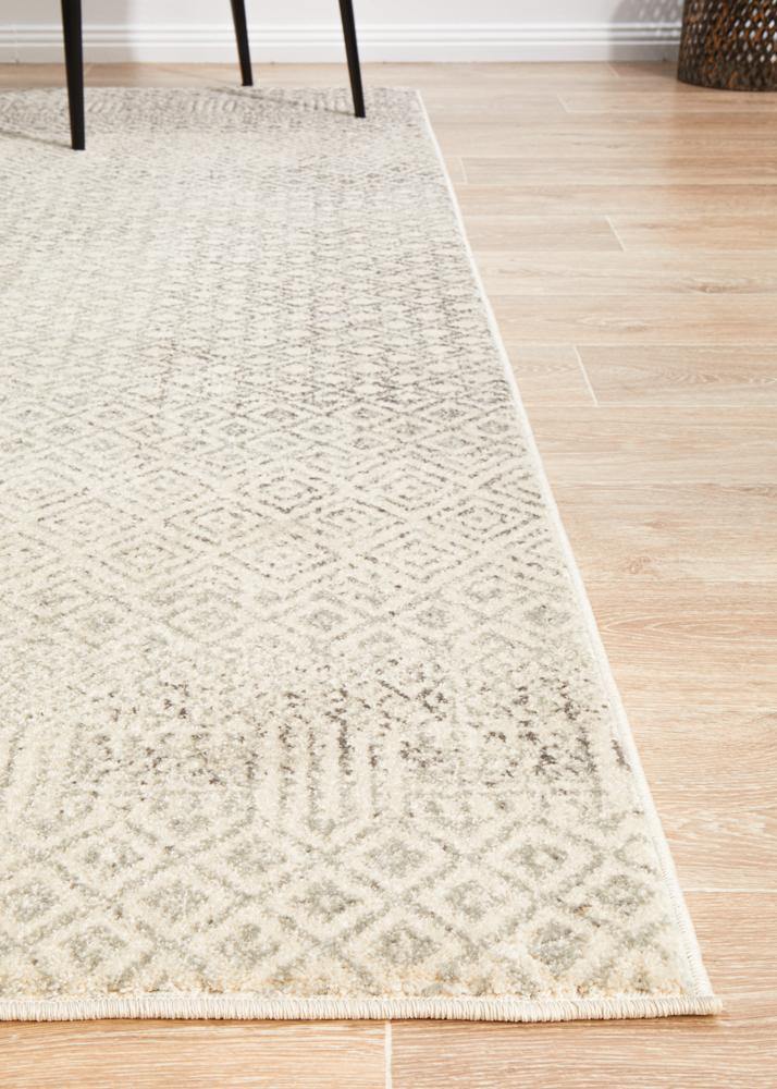 Evoke Diamond Grey Transitional Rug - Cozy Rugs Australia