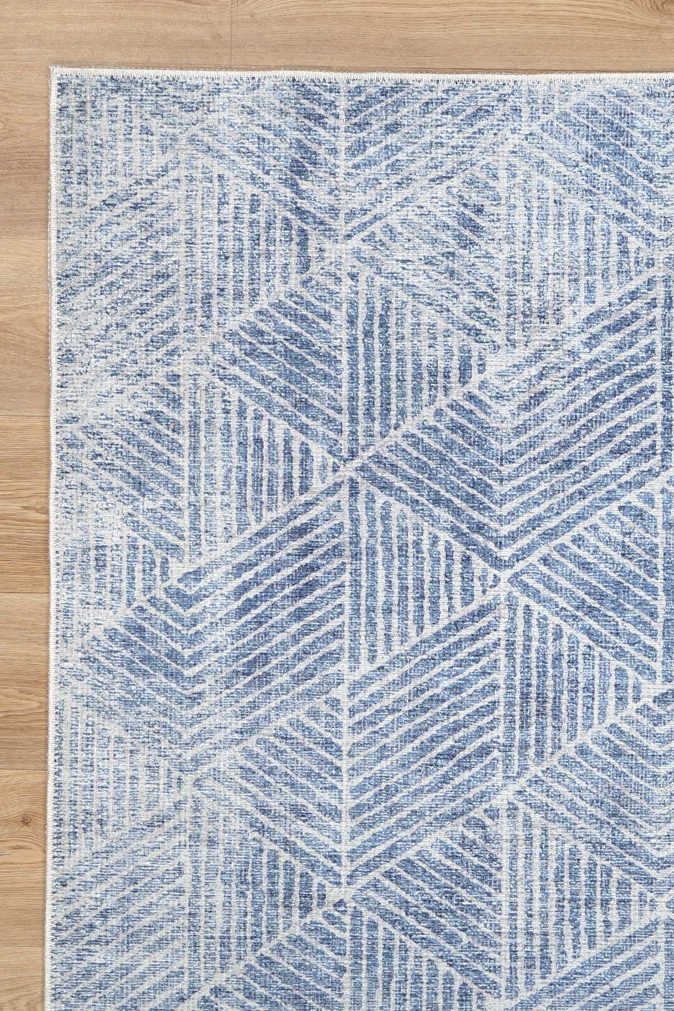 Greenport Denim Rug side facing