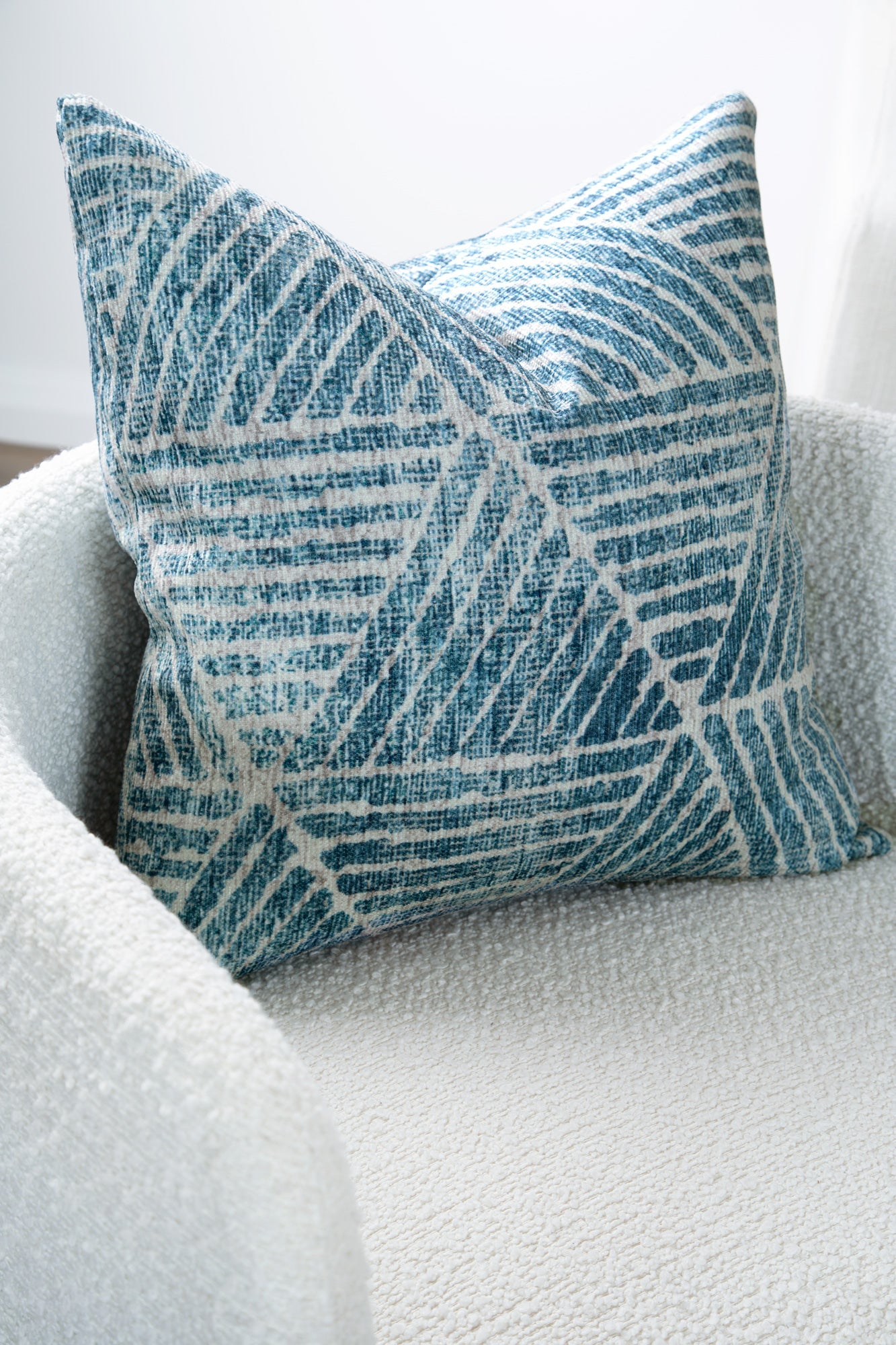 Greenport Denim Pillow on side