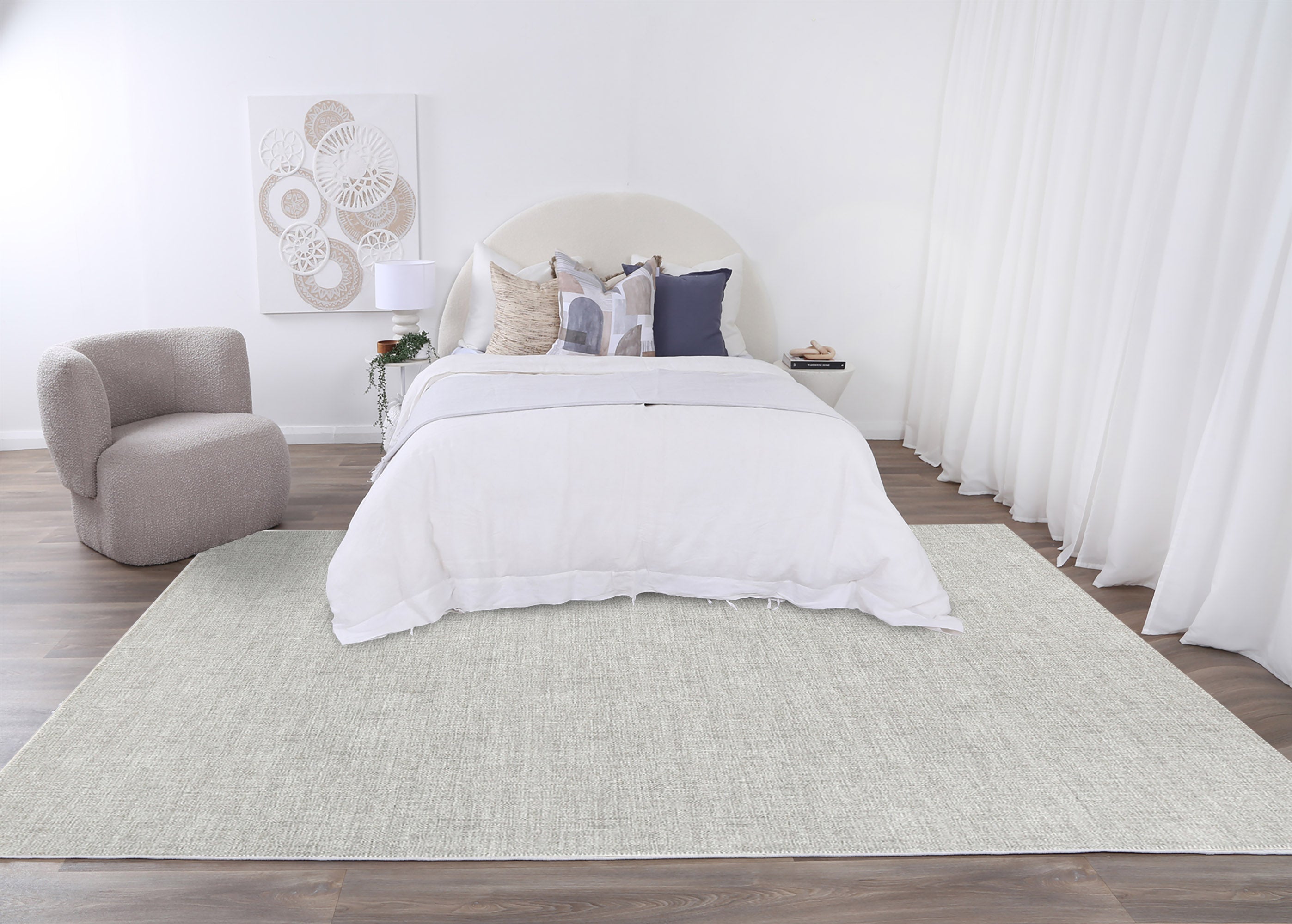 Urban Linen Solid Area Rug for Beedroom