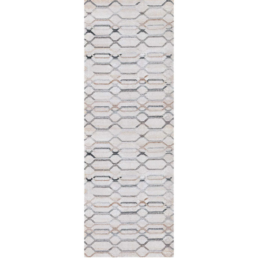 Maxine Lattice Pastel in Grey : Runner Rug