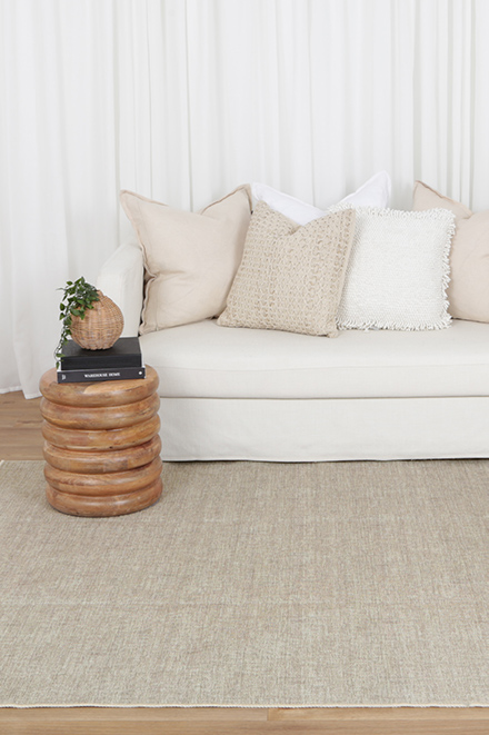 Urban Linen Solid Runner in Living Room