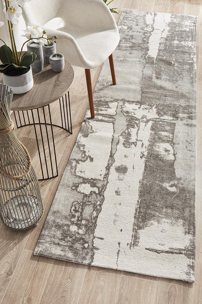 Magnolia 11 Silver Runner Rug - Cozy Rugs Australia